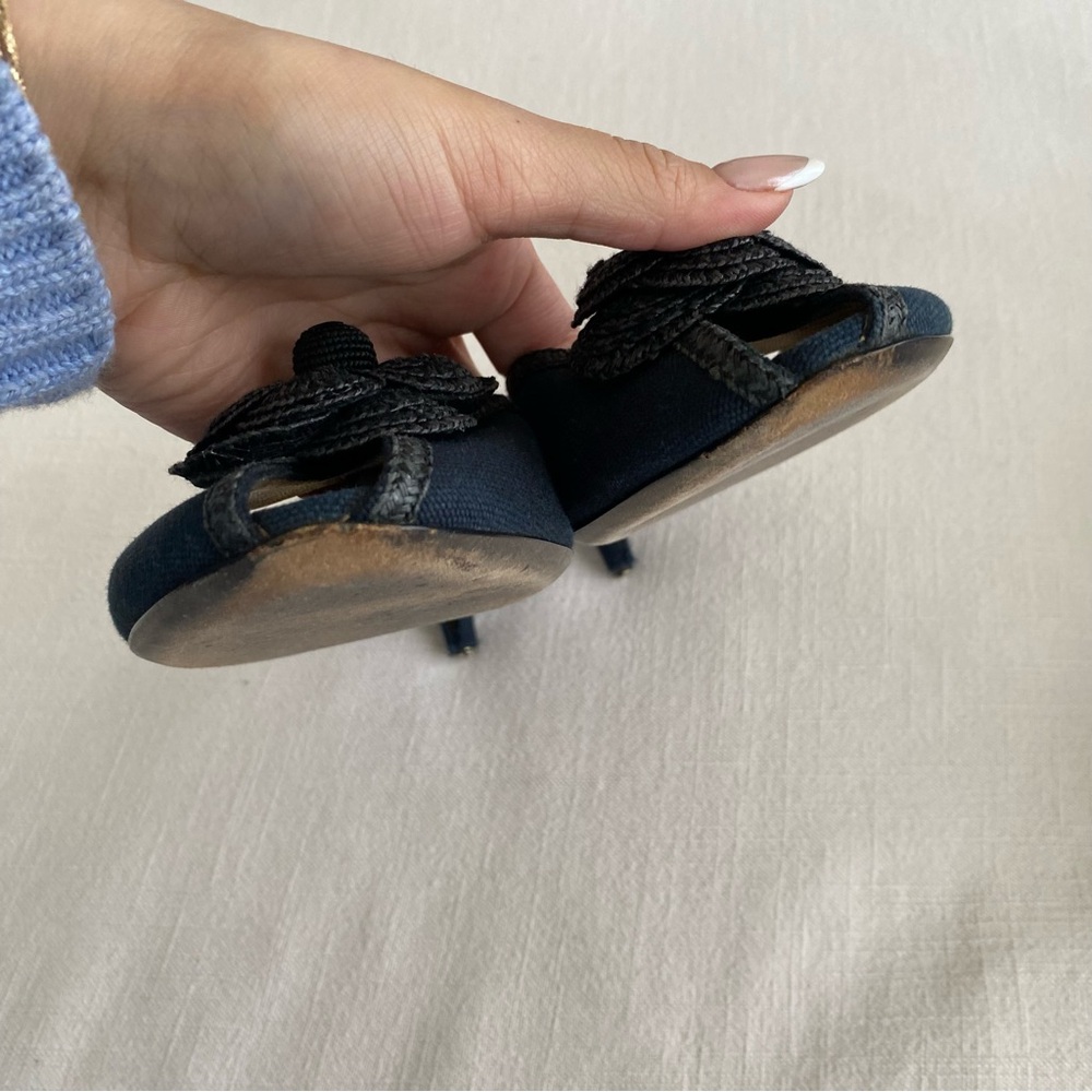 CHANEL Navy Blue Heels with Black Accents - Picture 10 of 15